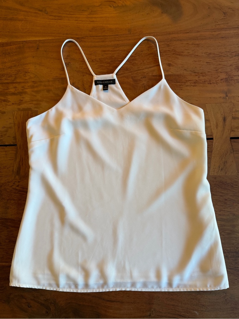 Banana Republic White Spaghetti-Strap V-Neck Camisole